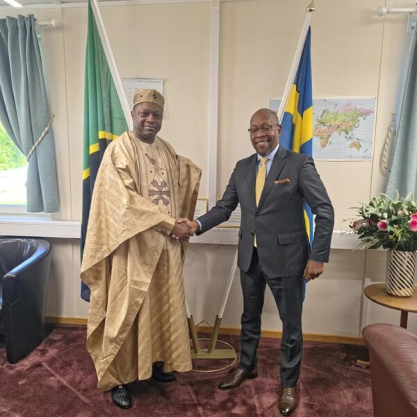 Visit by Amb. Dr. T. A. Elias-Fatile, CDAai/Head of Mission to the Ambassador of Tanzania in Stockholm, Sweden