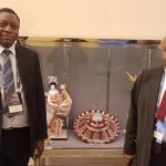 Amb. Elias-Fatile, CDAai/Head of Mission with the Head of Mission, Embassy of Ethiopia in Stockholm at the 2025 Nordic-African Business Summit in Oslo, Norway.