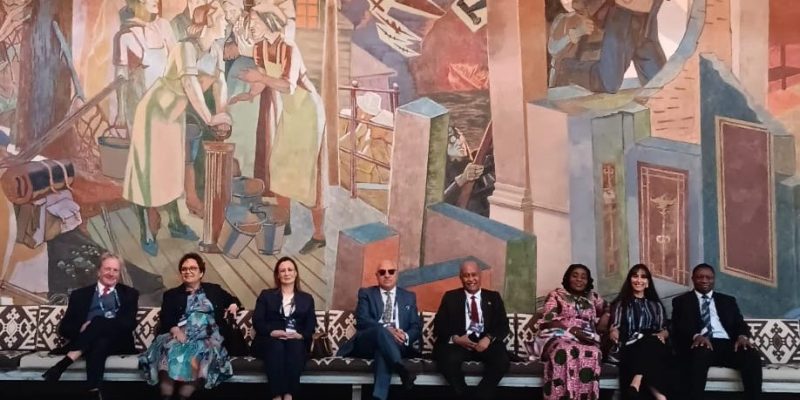 Some African Heads of Mission in Stockholm and Oslo at the Nobel Peace Center in Oslo as part of the events at the 2025 Nordic-African Business Summit in Oslo, Norway.