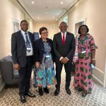 Heads of Mission, Embassy of Nigeria, Stockholm, Embassy of Ghana, Oslo and Embassy of South Africa, Oslo with Mr. Tony Elumelu at the 2025 Nordic-African Business Summit in Oslo, Norway.